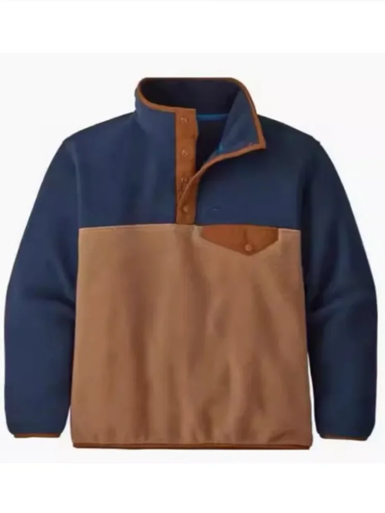 Мужская флисовая куртка с воротником-стойкой