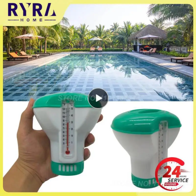 

Плавающий дозатор хлора 2 в 1 для бассейна, с термометром