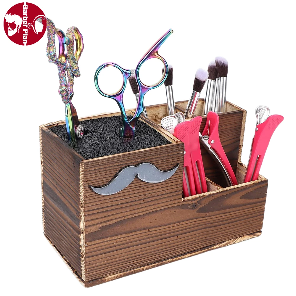 

Hairdressing Scissors Storage Box Salon Haircut Shears Stand Case Barber Comb Hairpins Organizer Barbershop Accessories