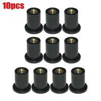 10x motorcycle m4m5m6 rubber well nuts blind fastener windscreen windshield fairing cowl riding fastener convexstraight type