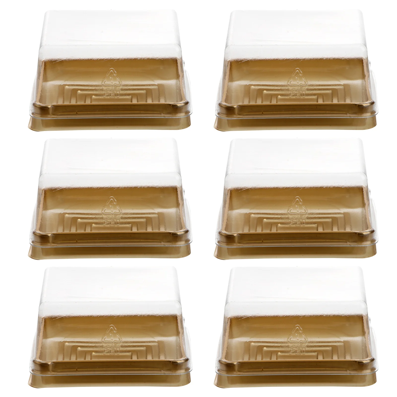 

50 Pcs Cookie Tray Clear Square Cake Box Small Macaron Container Egg Yolk Puff Container Square Gift Boxes Clear Muffin Box Cup
