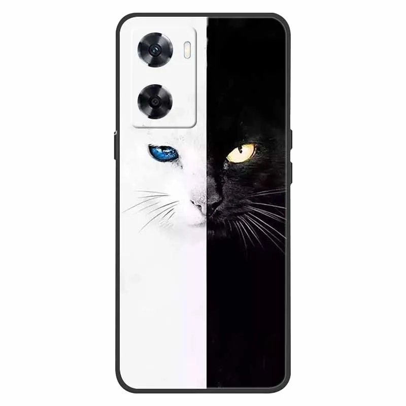 Чехол для OnePlus Nord N20 SE силиконовый ТПУ с волком и кошкой, защитный бампер для телефона One Plus N20SE Soft On.