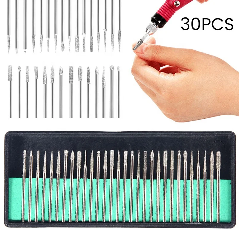 

30Pcs/Set Nail Drills Bits Kit Professional Electric Manicure Pedicure Machine Pen Set Accessories Nail Art Machine Tools
