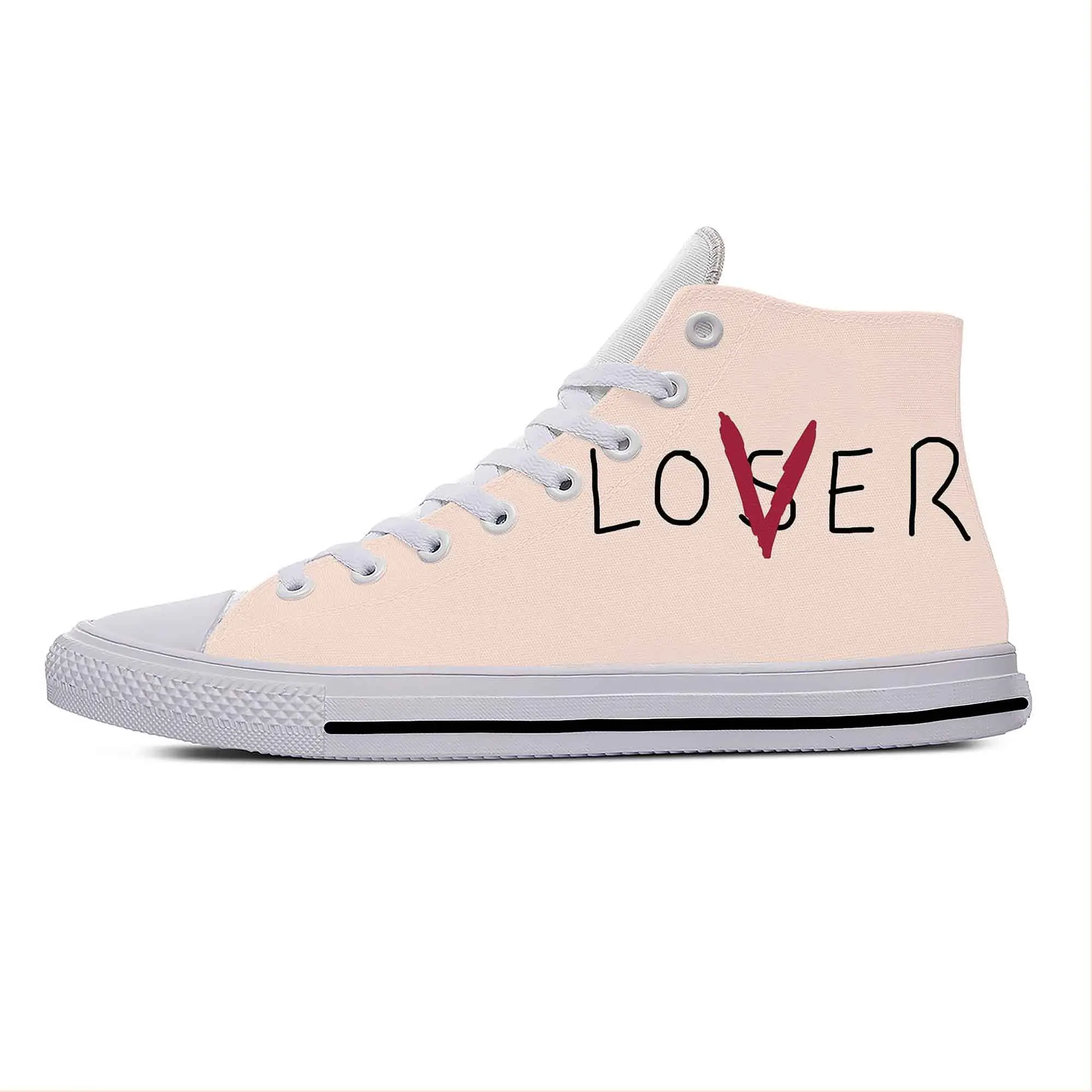 Anime Cartoon Manga Comic Lover Loser Joker Clown Casual Cloth Shoes High Top Lightweight Breathable 3D Print Men Women Sneakers