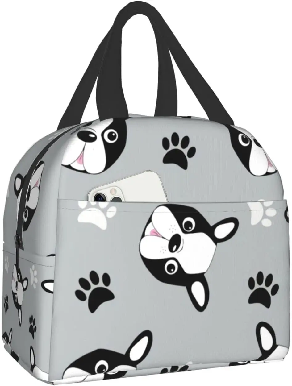 

Сумка для ланча Boston Terrier, женский милый Ланч-бокс, милый Ланч-бокс для школы, изолированная сумка для ланча, многократная Рабочая дорожная су...