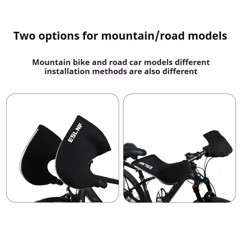 Eslnf Зимние Велосипедные Перчатки Теплые Ветрозащитные Для Горного Шоссейного