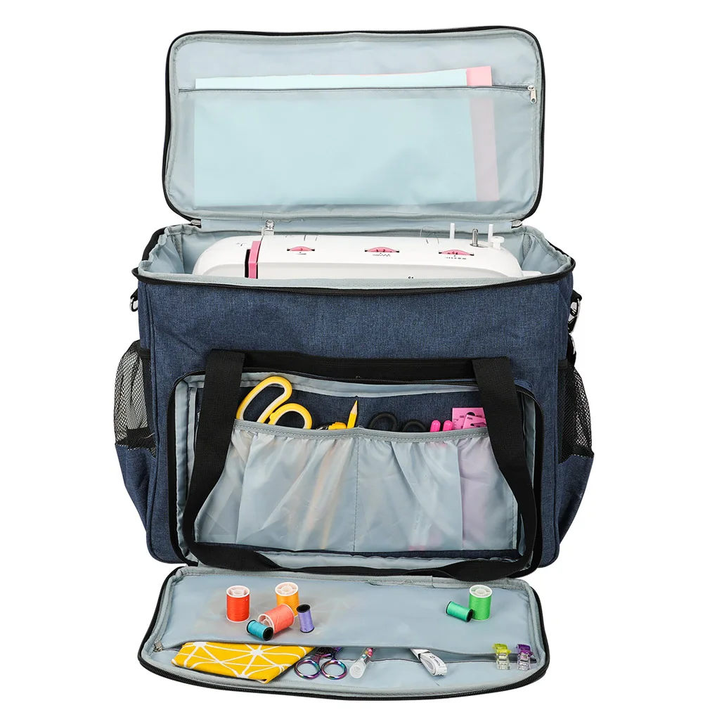 Large Capacity Sewing Machine Bag Universal Waterproof Oxford Cloth Sewing Tools Handbag Carry Case