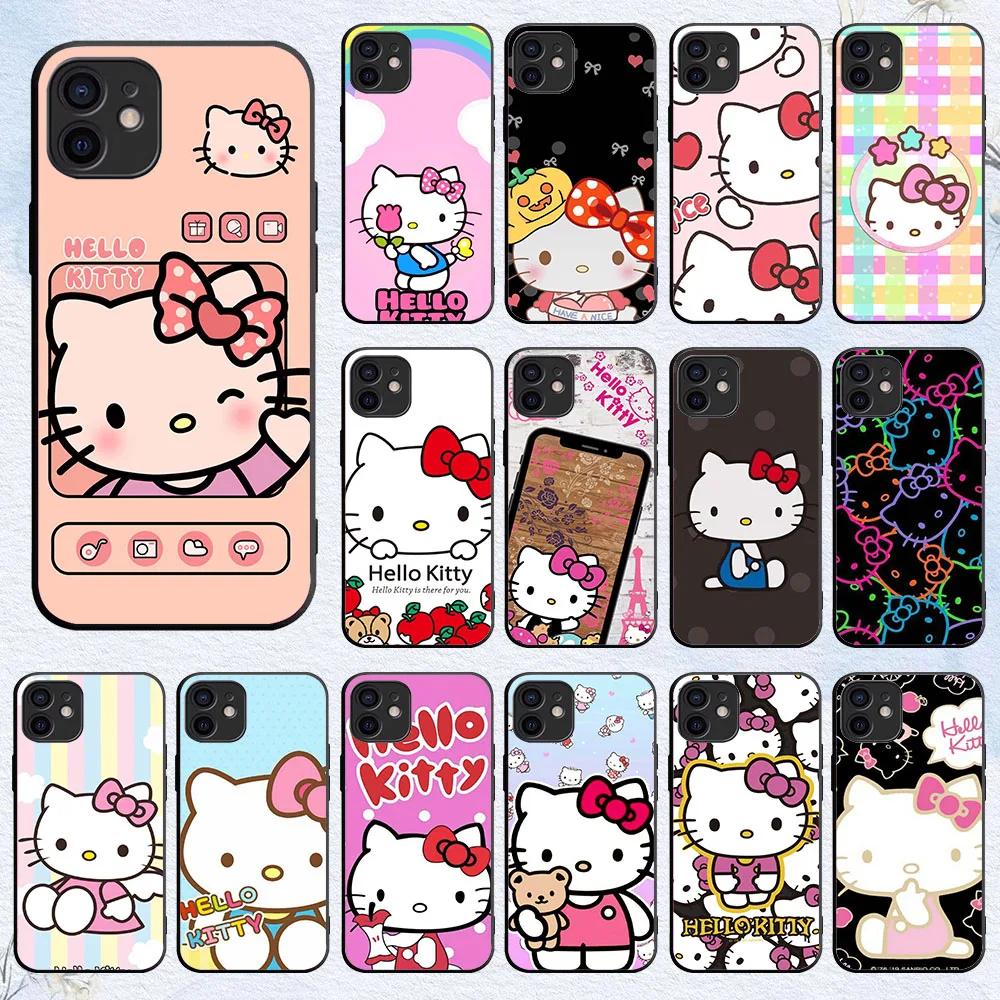 Гибкий чехол для Samsung A03 A13 A33 A53 A73 A81 A41 A60S S10E S20 A01 A02 M02 M02S FE Quantum 2 милый Hello kitty