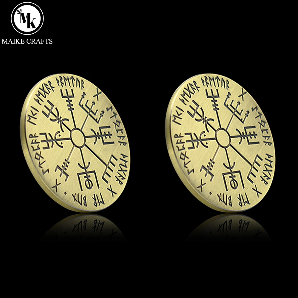 Памятная монета с компасом викингов металлическая медаль управляемая