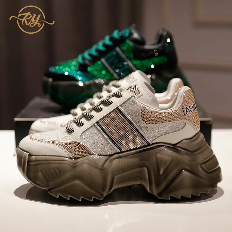 

RY-RELAA European women shoes Genuine Leather platform sneakers 2022 springtime new style womens sneakers INS luxery shoes women