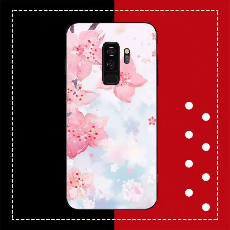 Peach blossom Phone Case for Samsung S20 lite S21 S10 S9 plus for Redmi Note8 9pro for Huawei Y6 cover