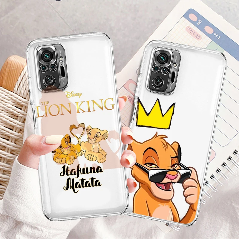 

Cartoon Luxury The Lion King For Xiaomi Redmi Note 11E 11S 11 11T 10 10S 9 9T 9S 8T Pro Plus 5G 7 5 Transparent Phone Case