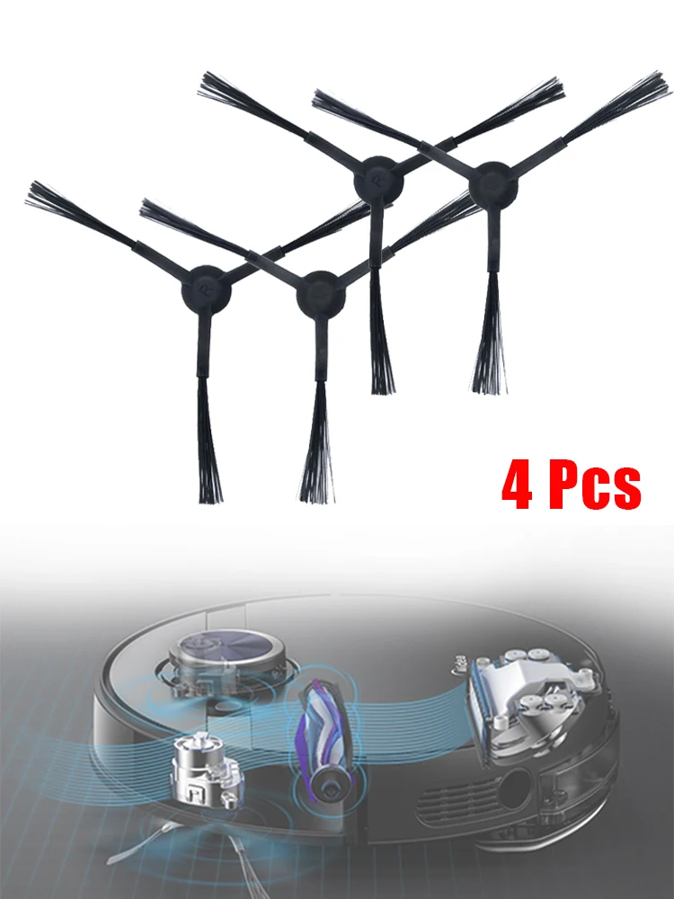 

4pcs Side Brush Replacement For Midea S8 S8+ Vacuum Cleaner Accessories Parts Side Brush Floor Cleaning Parts Home Cleanining