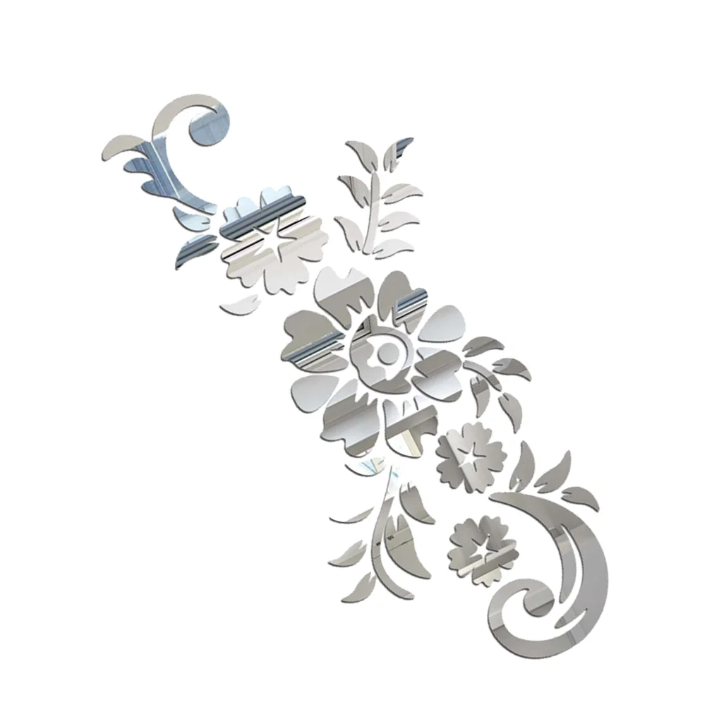 

1Pc Wall Poster Flower Shaped Decorative Acrylic Fashionable Wall Sticker for Living Room