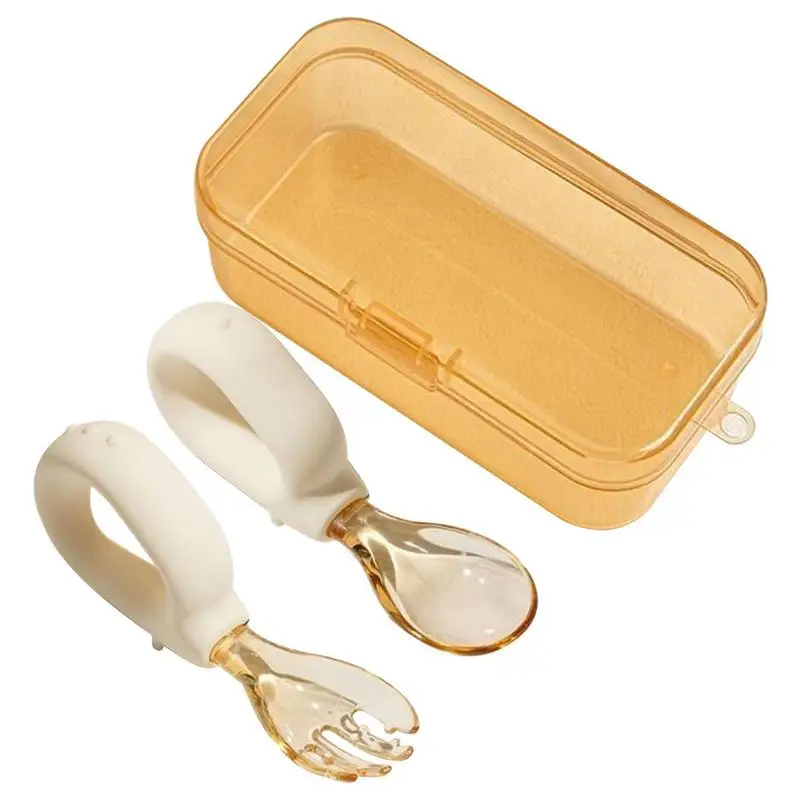 

Fork And Spoon Kids Set Cutlery Set For Self Feeding Children Portable Adorable Odorless Utensils Children Safe Forks And Spoons