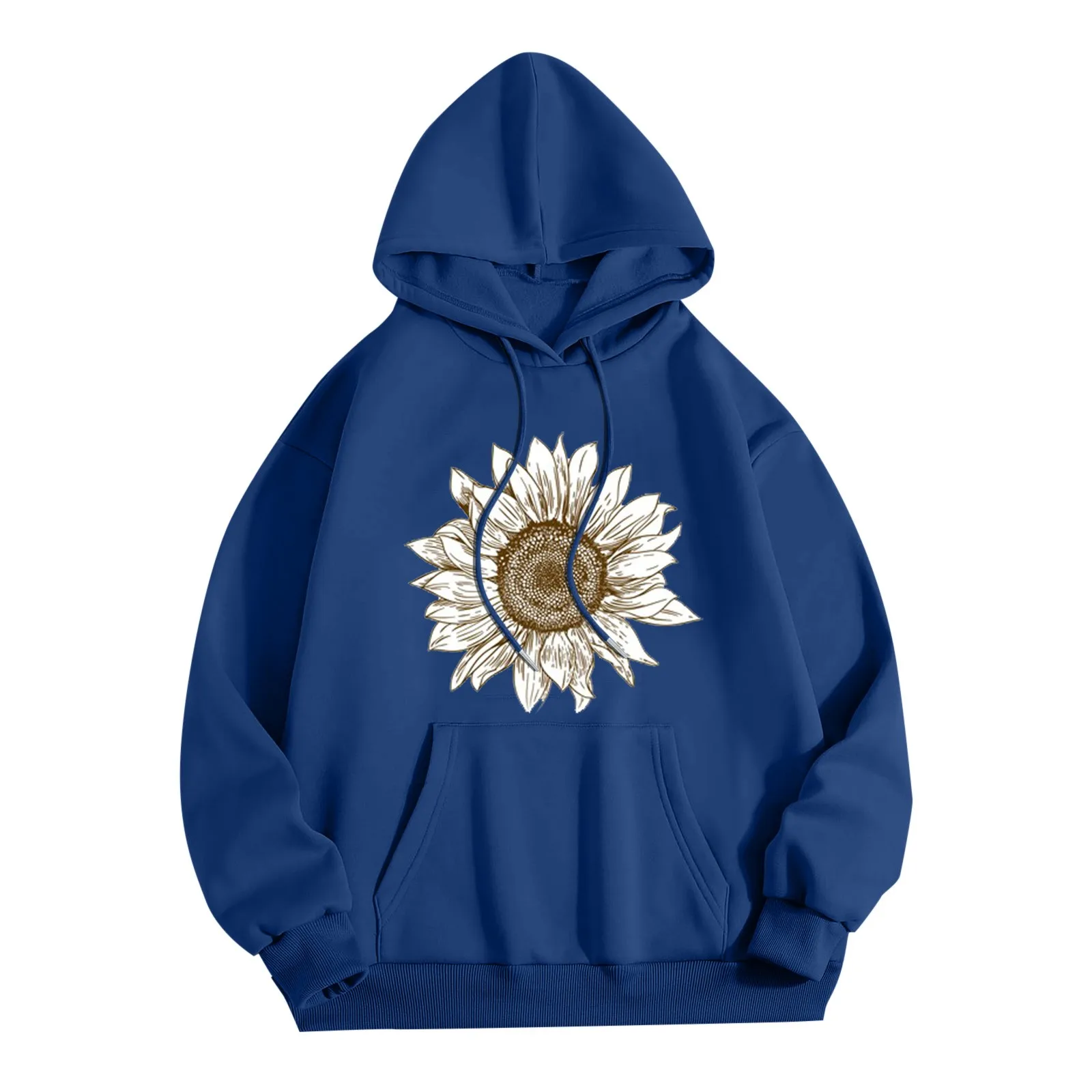 

Womens Printed Round Neck Hooded Casual Long Sleeve Sweatshirt Knitted Sweater Jackets