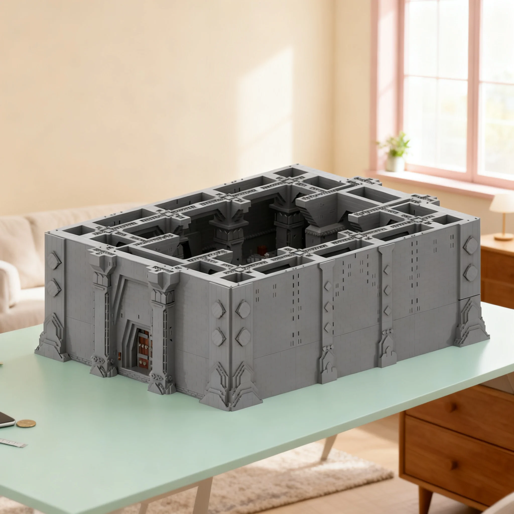 Фото 17063 детали MOC UCS Мория, гробница Балина, полный набор, Хоббит, Властелин колец, модель, строительные блоки, архитектурная игрушка, рождественские подарки, DIY №1