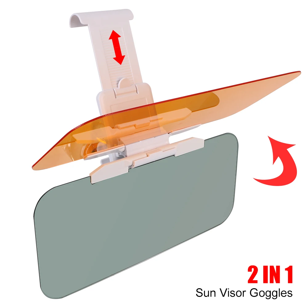 

Дневное и ночное зеркало для вождения, вращающийся Автомобильный солнцезащитный козырек, очки, универсальный солнцезащитный блок, солнцез...