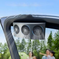 5v car 3 head exhaust fan rapid heat dissipation ventilation fans cooling system summer car interior supplies