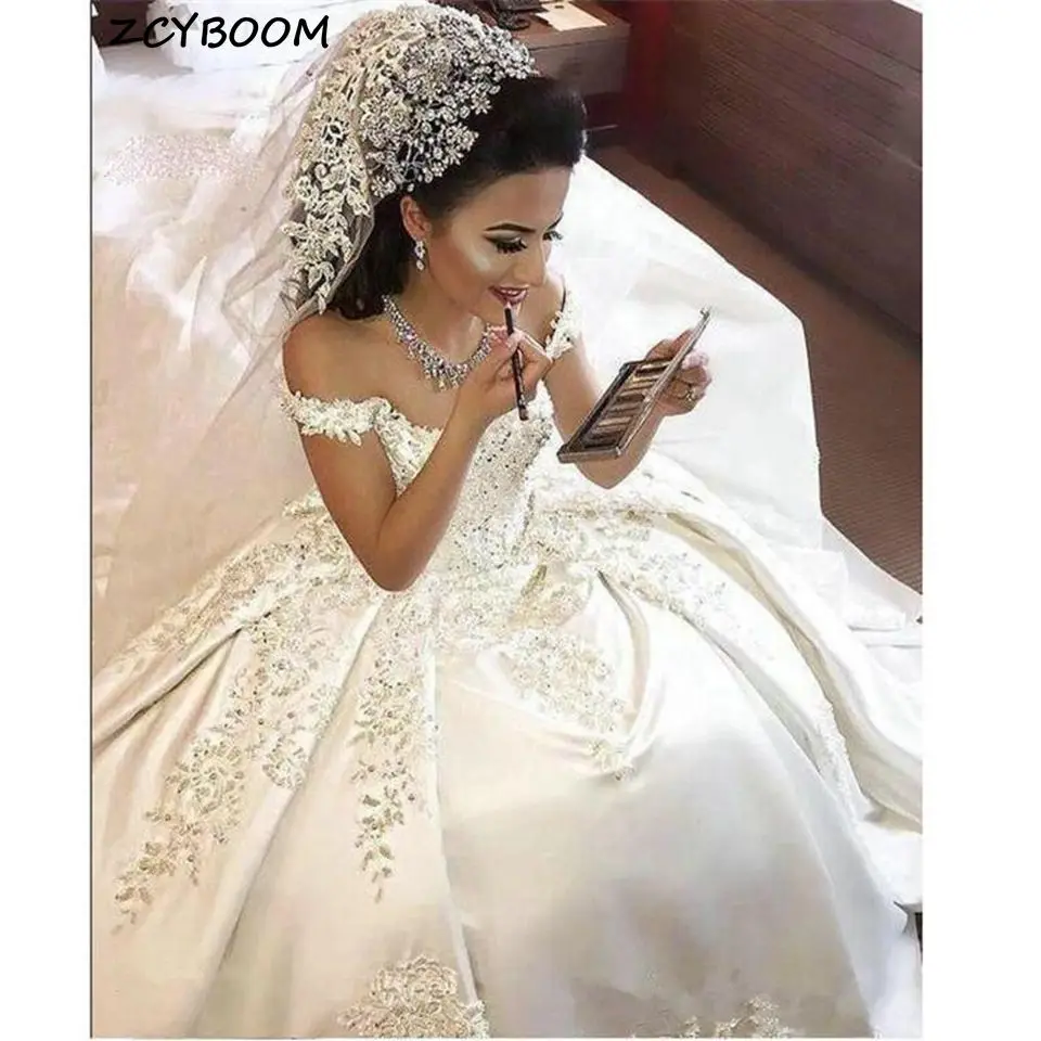 Illusion Abiti Da Sposa Bianchi/Avorio 2023 Eleganti Appliques Con Spalle Scoperte Pizzo Elegante Abito Da Sposa Abiti Da Sposa Principessa