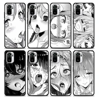 japan anime girl cartoon cute faces silicone phone case for xiaomi redmi note 9 9t 10 10s 11 11s 8 7 poco m3 m4 pro cover cases