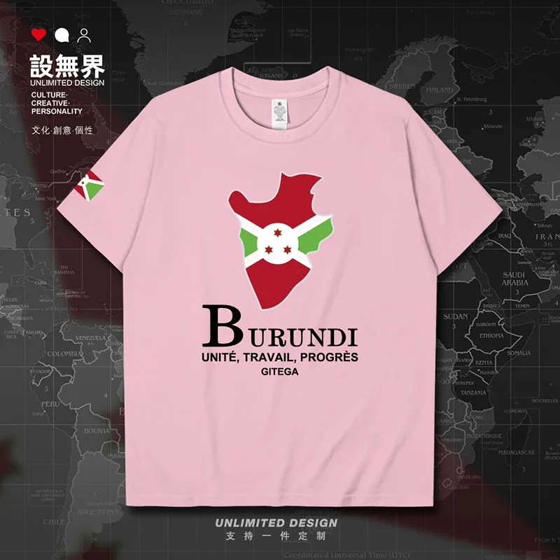 Мужская футболка Burundian BDI Map рубашки для встреч спортивный костюм с короткими