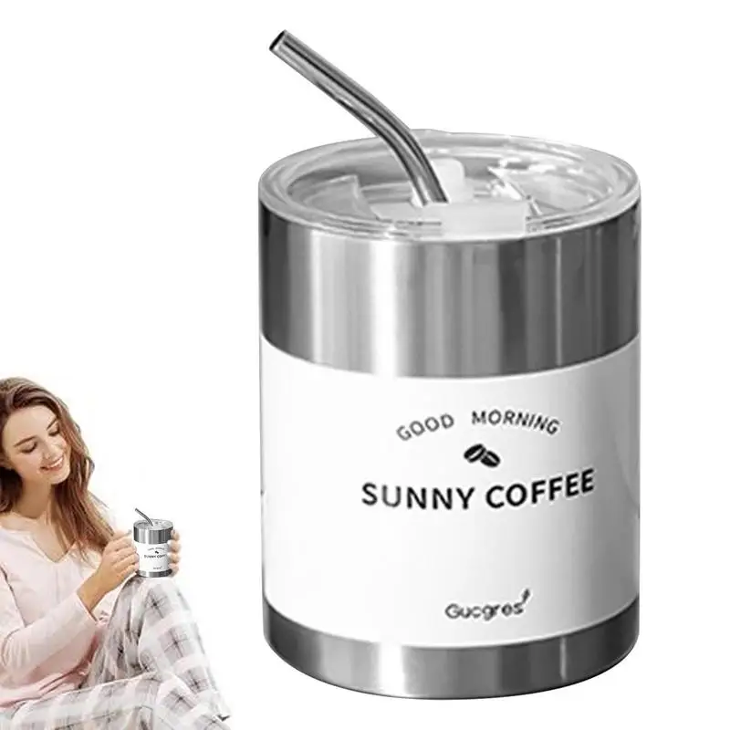 

Кружка для кофе с соломинкой и крышкой, 350 мл