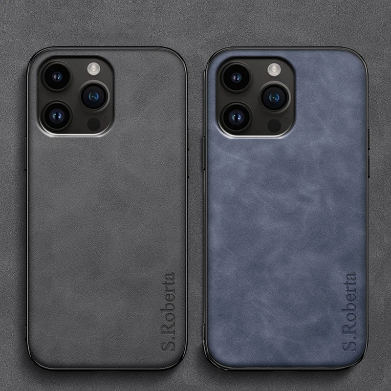 

Luxury Business Lambskin Leather Case For iPhone 11 12 13 14 Pro Max Personalised Customized Name Initials Letter Cover 11 Pro