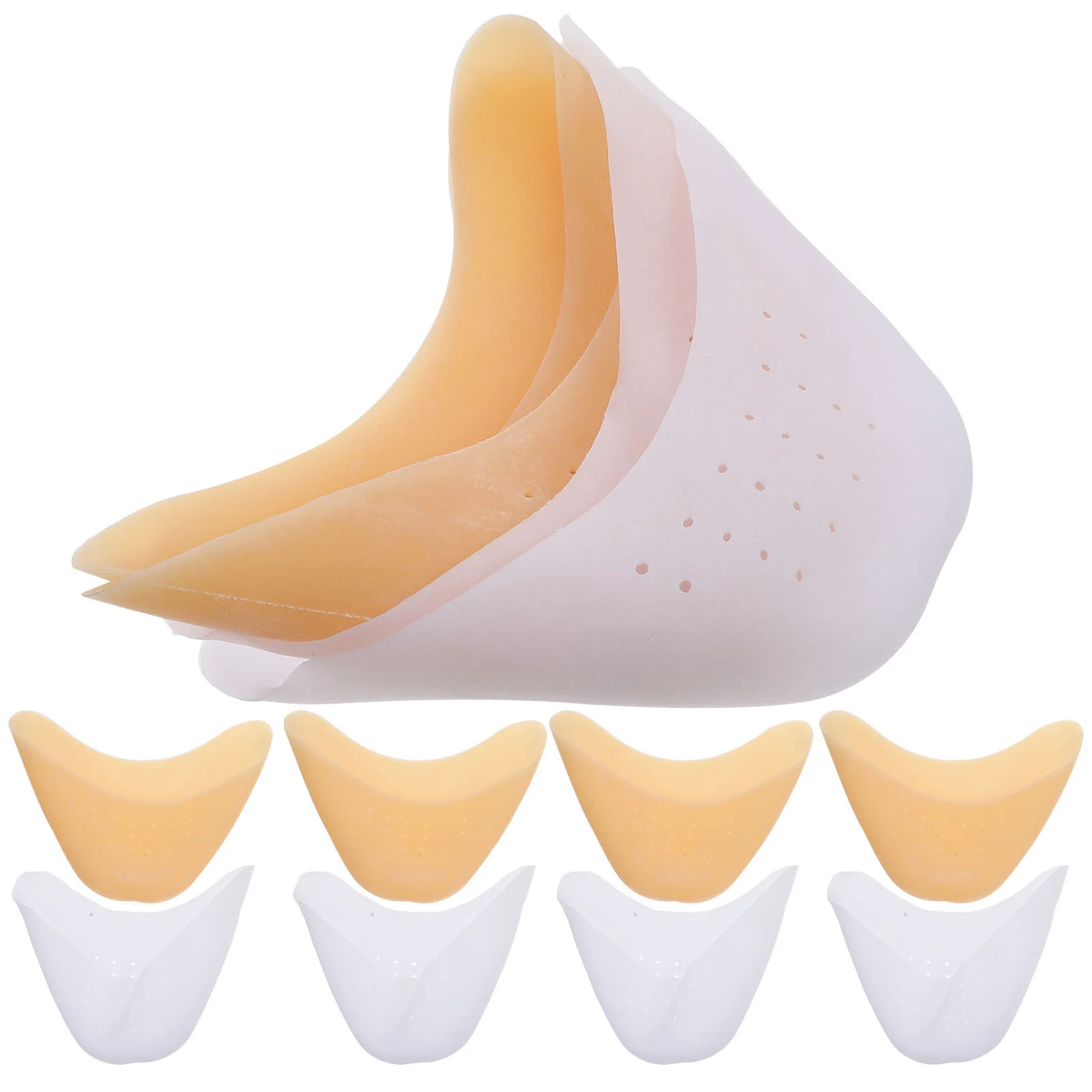 

6 Pairs Heel Toe Pads Boot Heels Protective Case Pointe Shoe Silica Gel Caps High Cover Cushion Miss Dressy Women