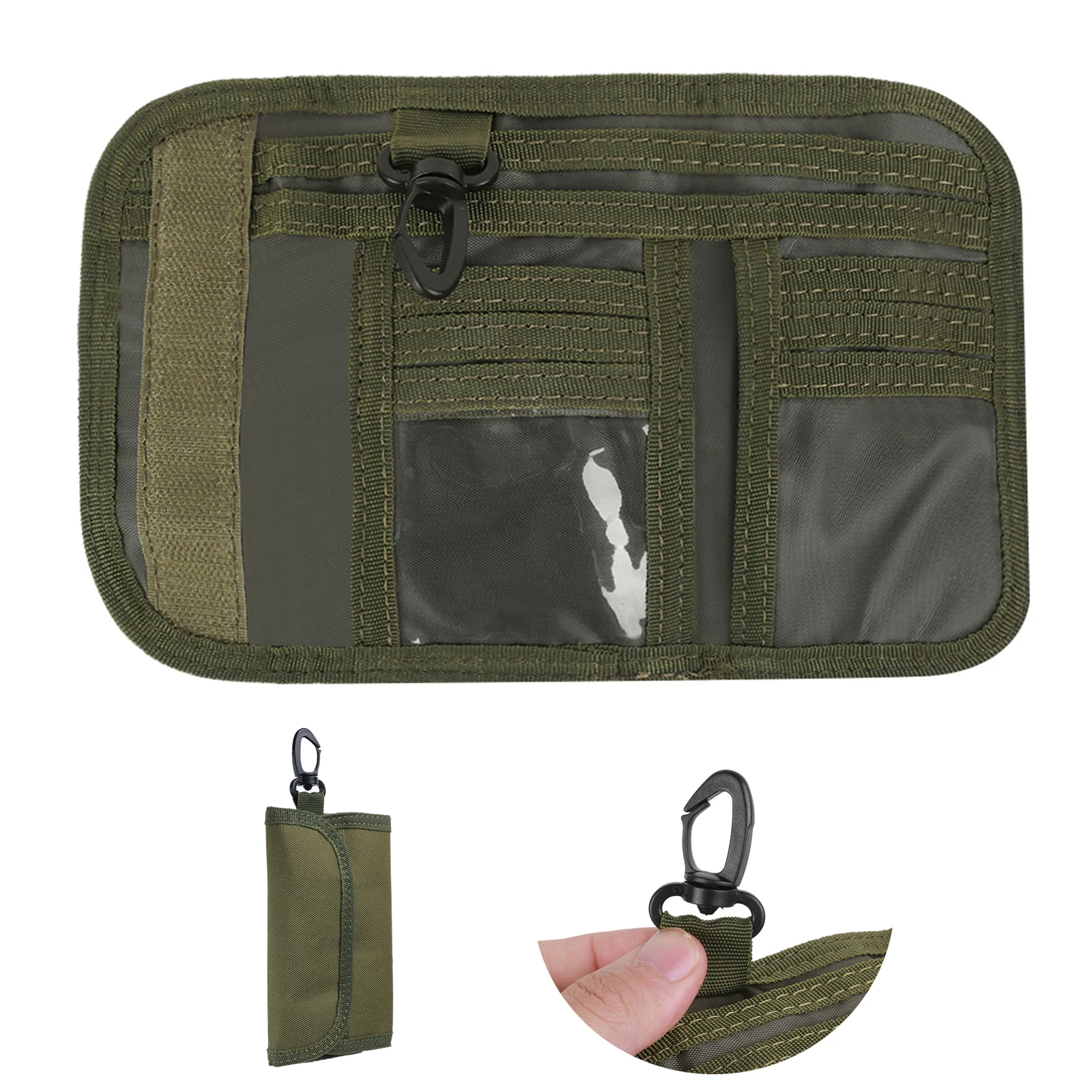 600D Tactical Portable Wallet Waist Pack Bag EDC Money Card Pouch Trifold Wallets Outdoor Sports Purse Mens Military Holder