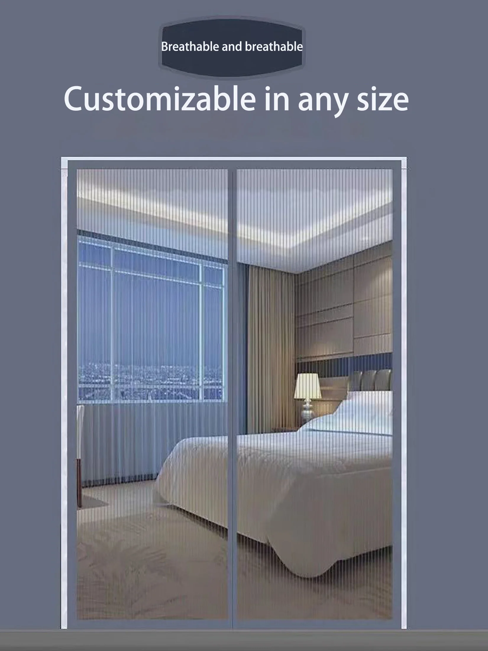 Высококачественная противомоскитная дверная занавеска с алмазной сеткой