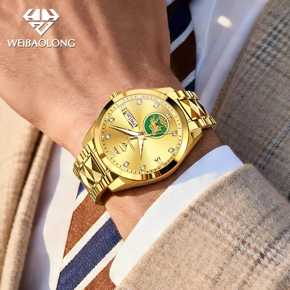 Фото Мужские часы WEiBAOLONG 3816 Zodiac с механическим импортным механизмом, функцией ночной подсветки, водонепроницаемостью 50 м, из нержавеющей стали. №4