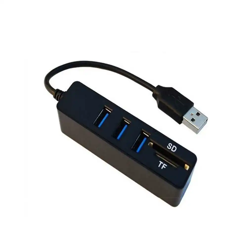 

3 порта USB 2 0 концентратор сплиттер кард-ридер SD TF Micro SD адаптер для ПК ноутбука аксессуары для компьютера