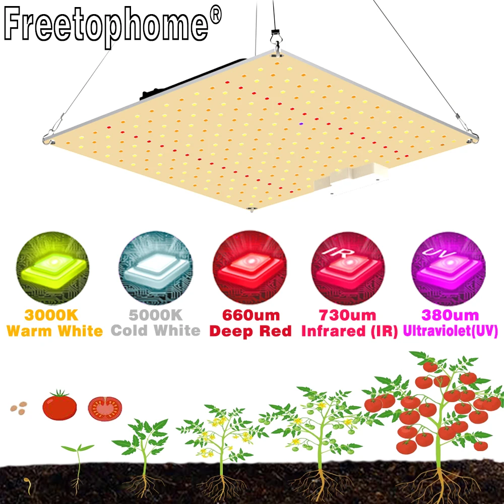 

LED Grow Light for Indoor Plant Hydroponic Growing System Full Spectrum Phyto Lamp for Plants Flowers Greenhouse Seeds Veg Bloom