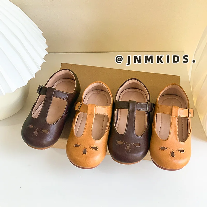 

Girls Shoes Retro Princess Girls Soft-bottomed Soft-bottomed Soft-soled Leather Shoes Comfortable All-match Foreign Shoes