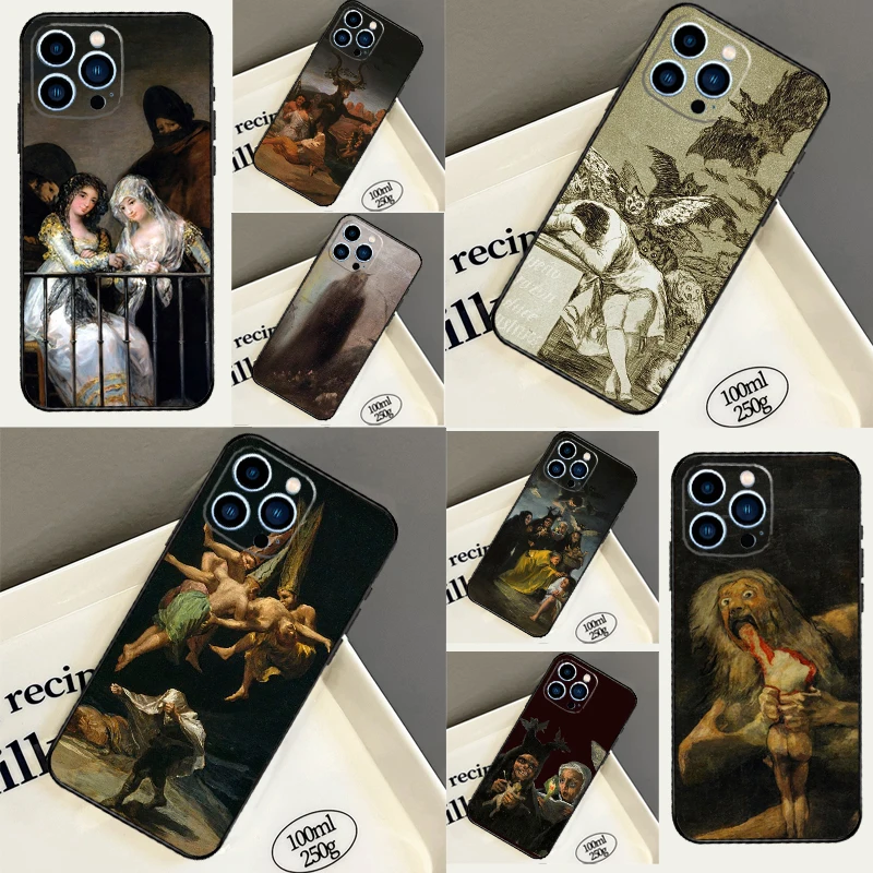 Spain Francisco Goya Art Phone Case For iPhone 14 11 12 13 Pro Max Mini X XR XS MAX SE 7 8 Plus Silicone Cover Case