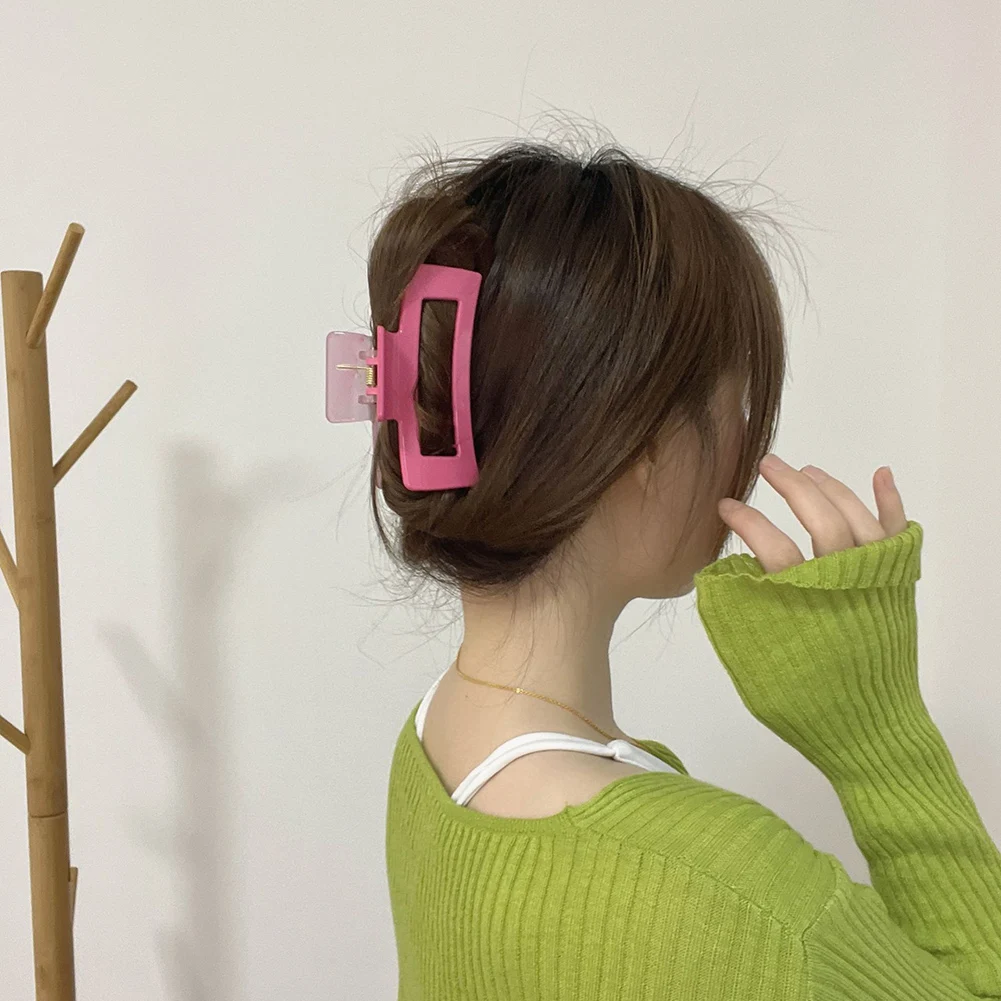 

2022 модные красочные прямоугольные пластиковые заколки для волос, женские милые украшения для волос, заколки для волос, аксессуары для волос