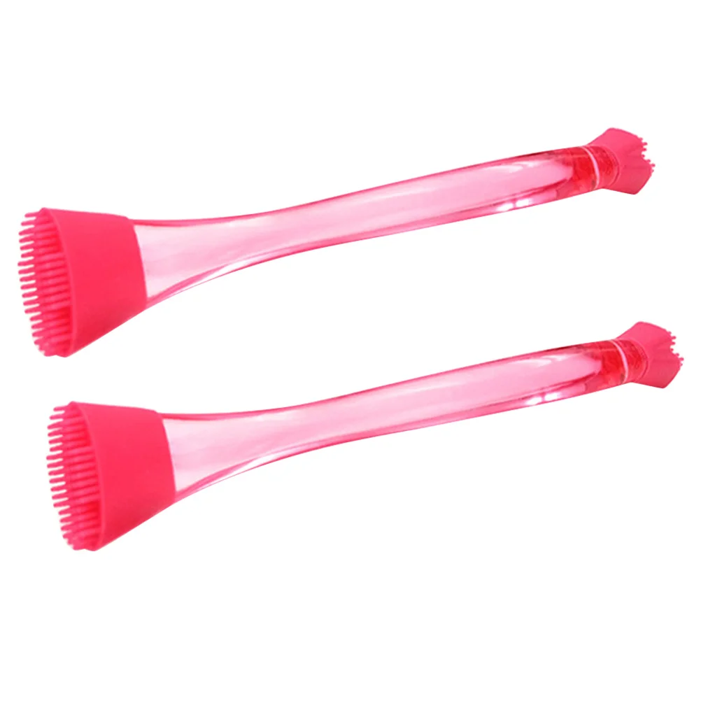 

2PCS Silicone Cosmetic Brush Multi-purpose Makeup Remover Cotton Brush Eye Shadow Makeup Lipstick Makeup Remover Towel Portable