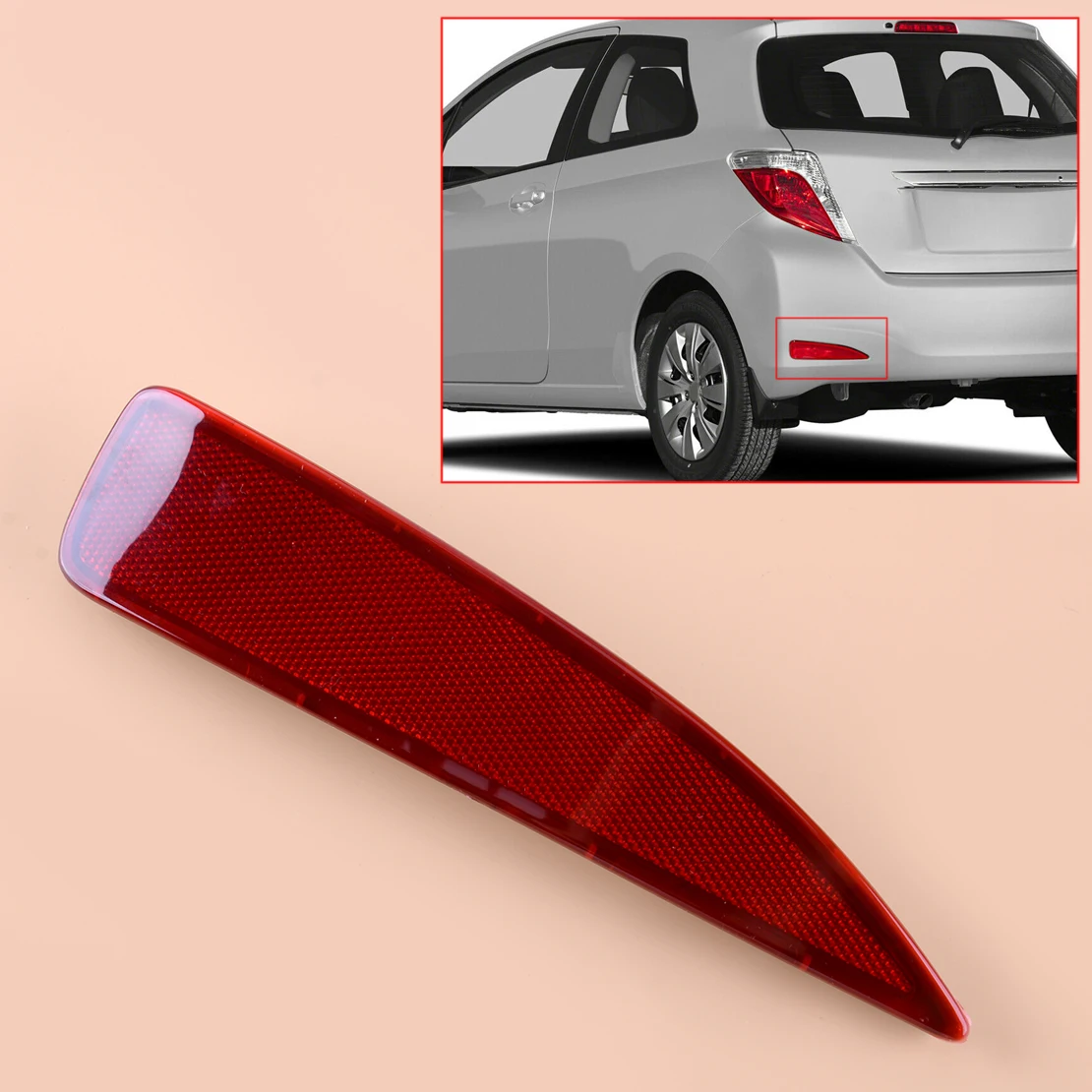

Car Rear Bumper Left Reflector Light Lamp Housing Cover TO1184103 52164-52100 Fit For Toyota Yaris Base PREMIUM CE L LE 2012
