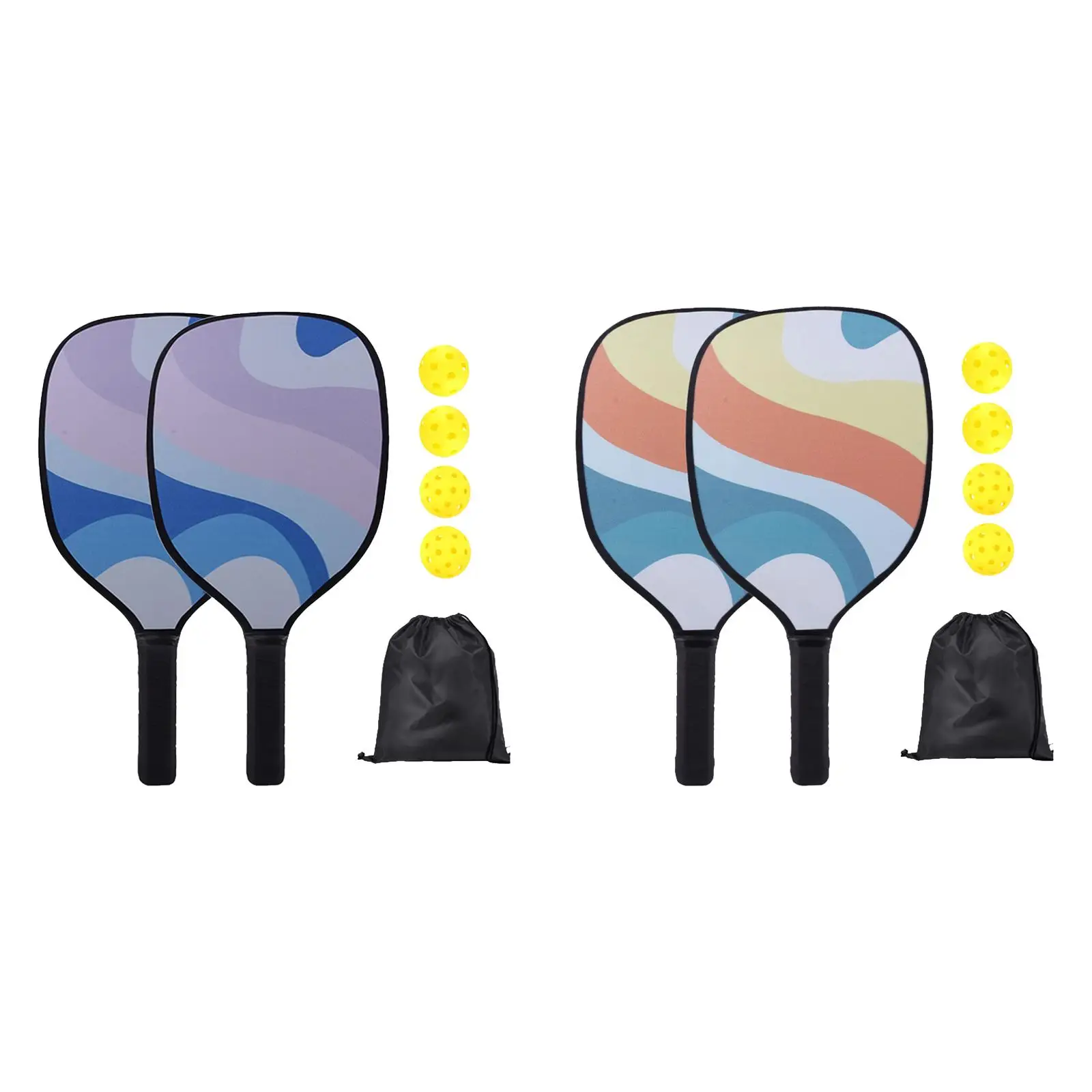 

Pickleball Paddles Set of 2 Pickleball Set Pickle Ball Racquets Lightweight Non Slip Grip Rackets with 4 Balls & Bag