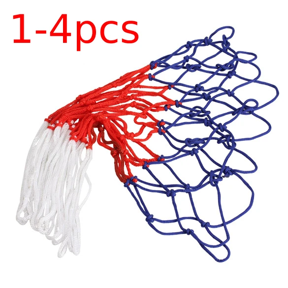 

1-4pcs Outdoor Sports Basketball Net Standard Nylon Thread Basketball Hoop Mesh Net Backboard Rim Ball Pum 12 Loops
