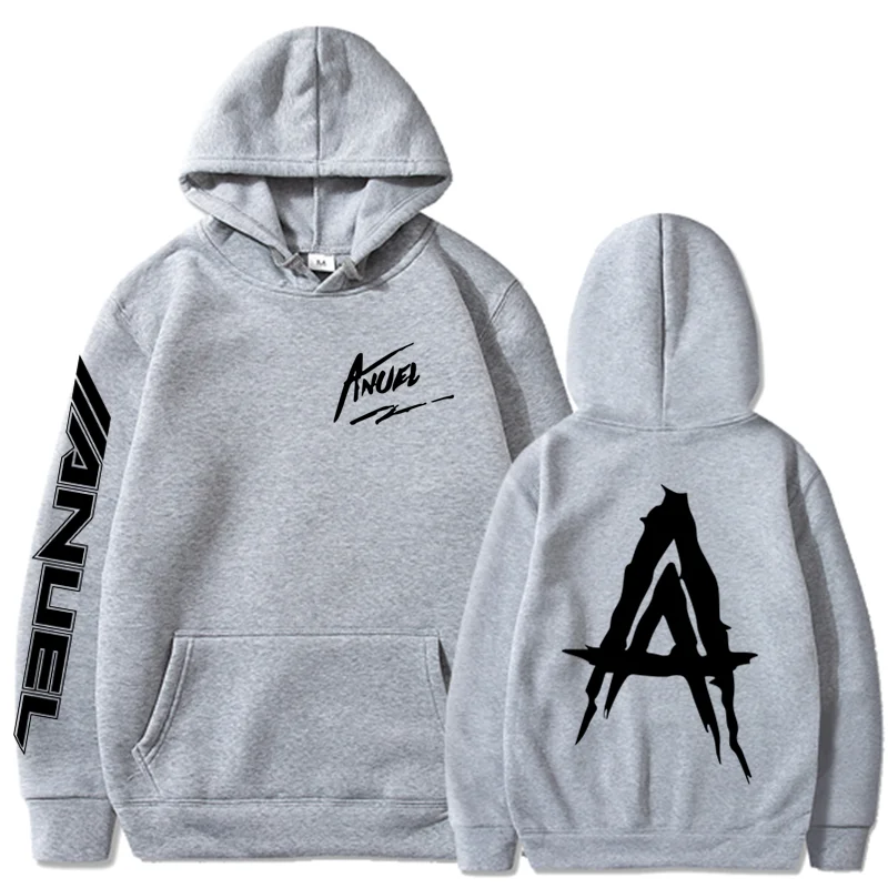 Unisex trend new Anuel AA pattern printed hoodie Sweatshirt Couple Real Hasta La Muerte street hip-hop hot selling sports hoodie