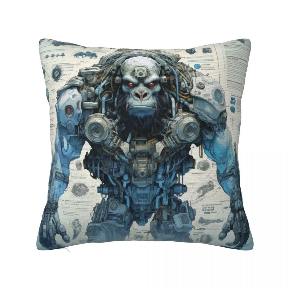 Line Drawing Summer Soft Pillowcase Polyester Car Zipper Cover