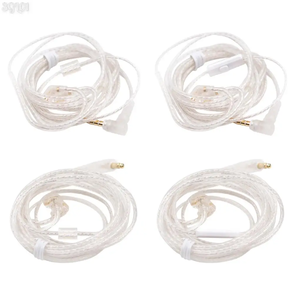 0 75 мм 2-контактный обновленный кабель для наушников 3 5 посеребренный сменный шнур