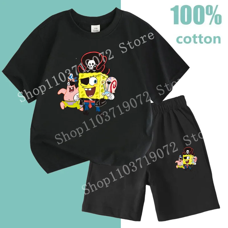 Повседневная летняя одежда для детей разноцветная футболка с мультяшным принтом