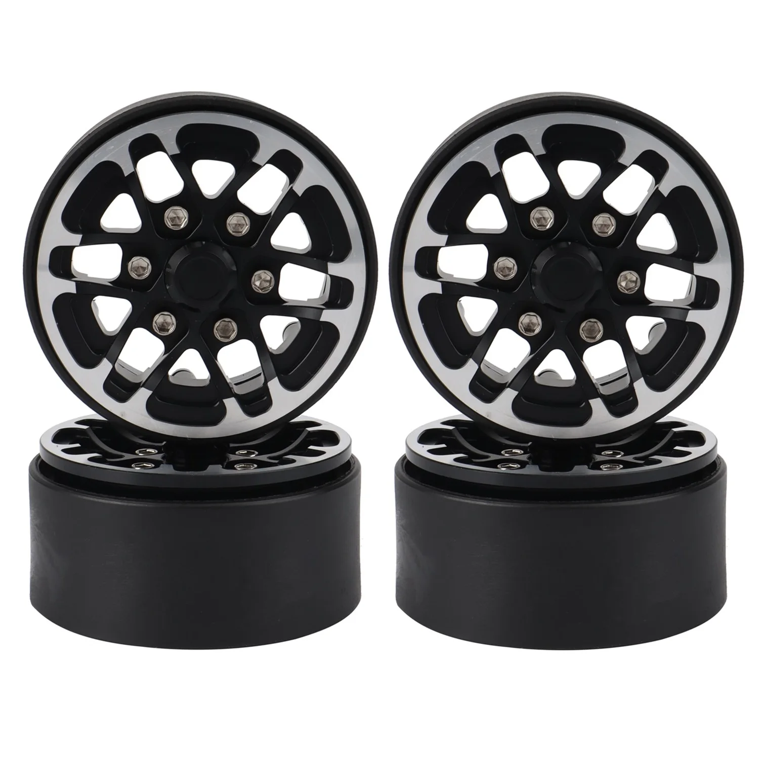 

4pcs Metal 1.9" Beadlock Wheel Rim Wheel Hub for 1/10 RC Crawler Car Axial SCX10 Traxxas TRX4 RC4WD D90 Redcat Gen8 VS4-10