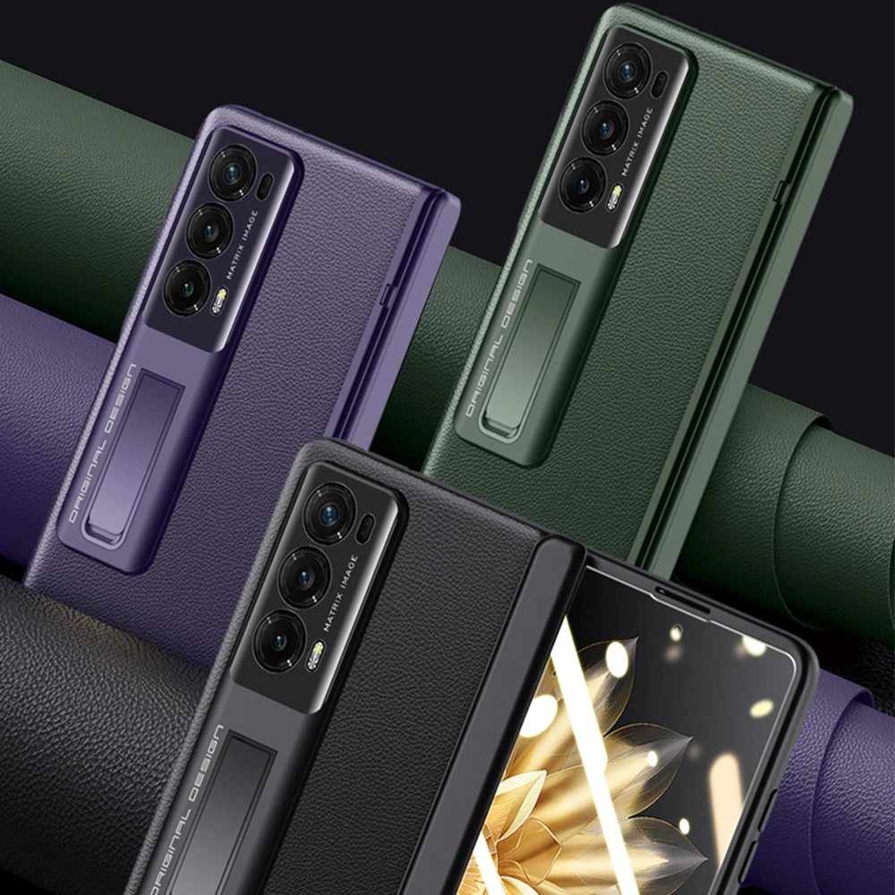 Защита для объектива Honor Magic V2 кожаный чехол встроенный кронштейн защита петель