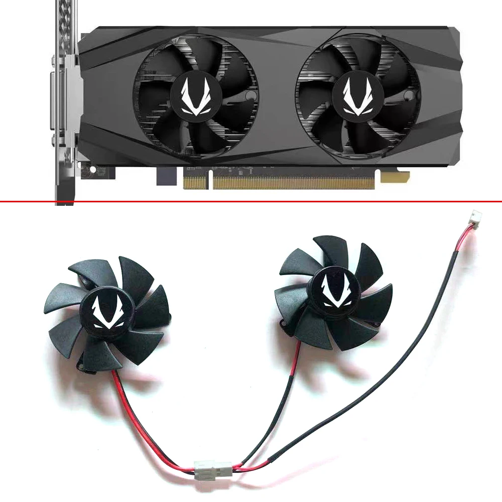 Низкопрофильный вентилятор 46 мм 2pin T125010SU(B) 0.32A GTX1050 NIMI GTX1650 GPU для ZOTAC GeForce GTX 1050Ti-4GD5