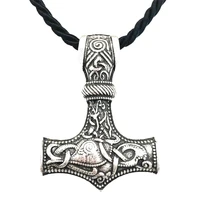 nordic thor hammer mjolnir pendants viking jewelry gothic accessories mens necklaces
