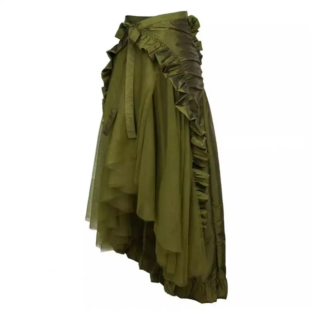 Женская юбка в стиле ретро Хэллоуин косплей стимпанк готическая с запахом